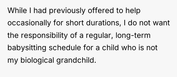 While I had previously offered to help occasionally for short...