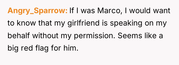 Angry_Sparrow If I was Marco, I would want to know...