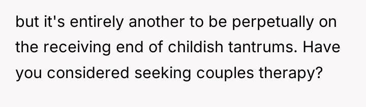 but it's entirely another to be perpetually on the receiving...