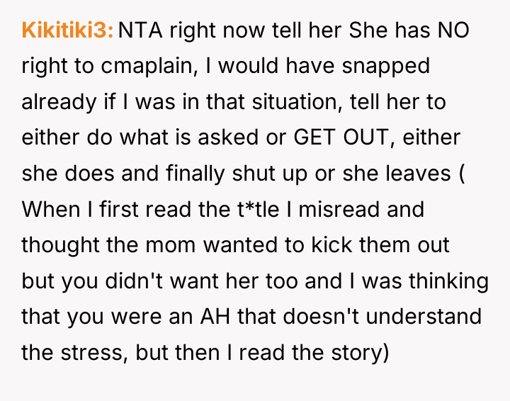 Kikitiki3 NTA right now tell her She has NO right...