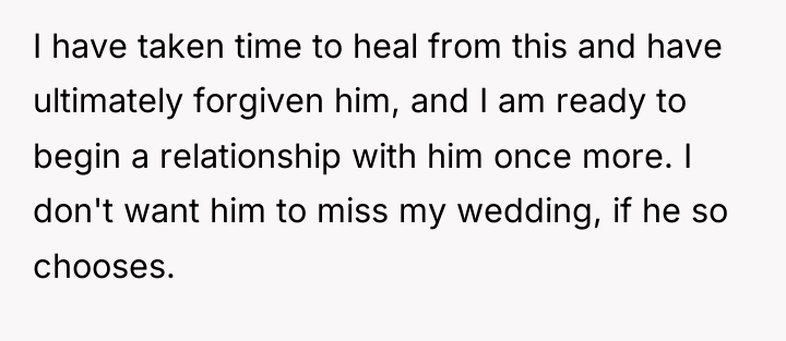I have taken time to heal from this and have...