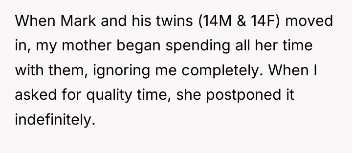 When Mark and his twins (14M & 14F) moved in,...