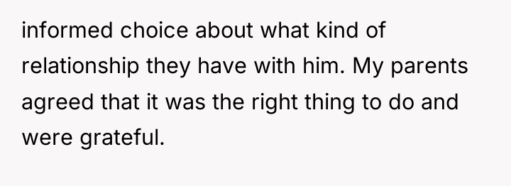 informed choice about what kind of relationship they have with...