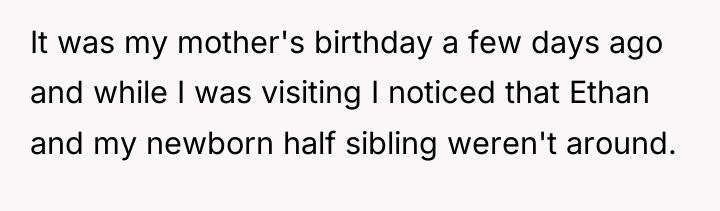 It was my mother's birthday a few days ago and...