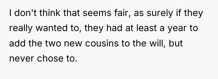 I don't think that seems fair, as surely if they...