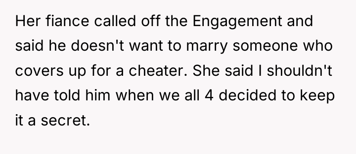 Her fiance called off the Engagement and said he doesn't...