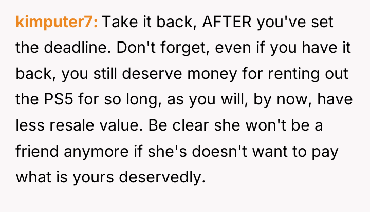 kimputer7 Take it back, AFTER you've set the deadline. Don't...