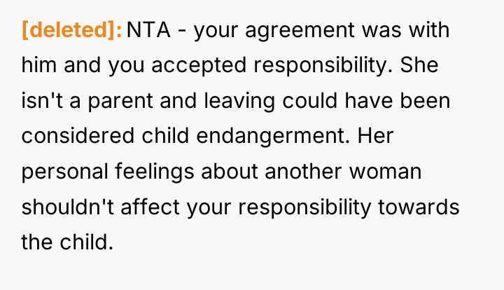 [deleted] NTA - your agreement was with him and you...
