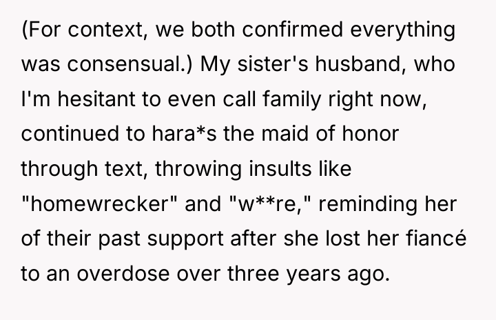 (For context, we both confirmed everything was consensual.) My sister's...