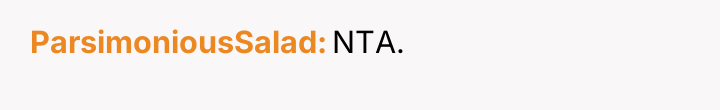 ParsimoniousSalad NTA.