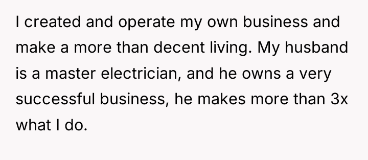 I created and operate my own business and make a...
