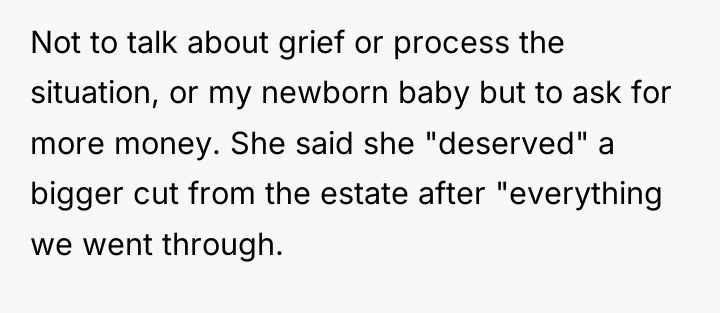 Not to talk about grief or process the situation, or...