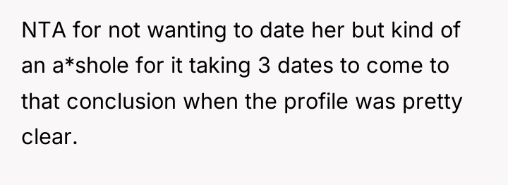 NTA for not wanting to date her but kind of...