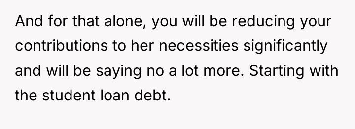 And for that alone, you will be reducing your contributions...