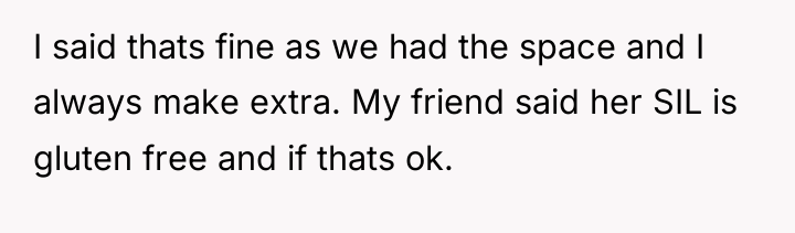 I said thats fine as we had the space and...