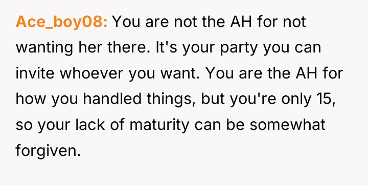 Ace_boy08 You are not the AH for not wanting her...