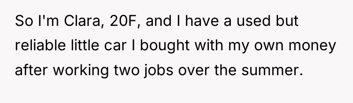 So I'm Clara, 20F, and I have a used but...