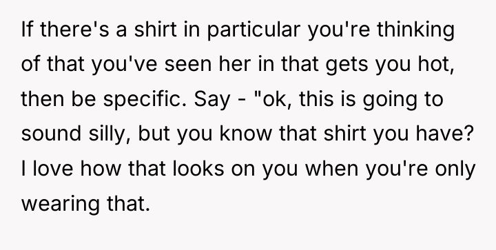 If there's a shirt in particular you're thinking of that...