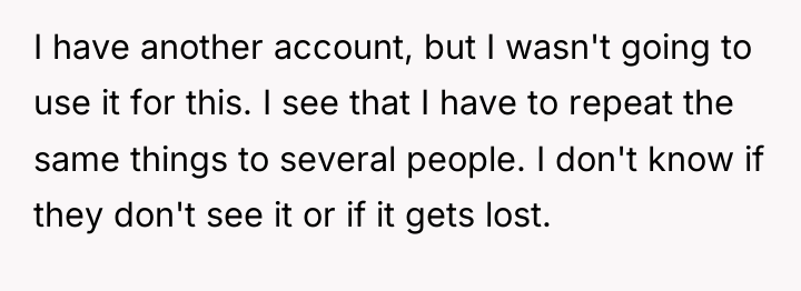 I have another account, but I wasn't going to use...