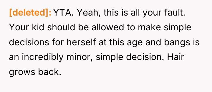 [deleted] YTA. Yeah, this is all your fault. Your kid...