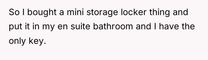 So I bought a mini storage locker thing and put...