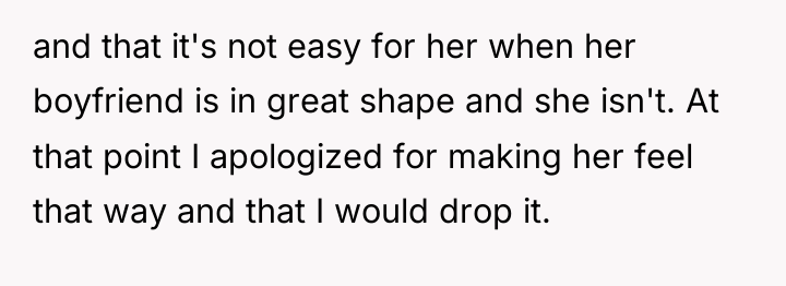 and that it's not easy for her when her boyfriend...