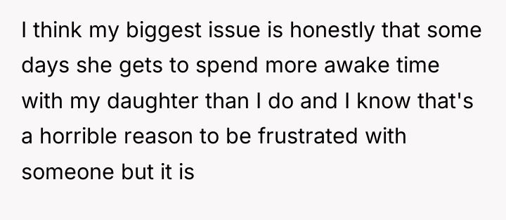 I think my biggest issue is honestly that some days...