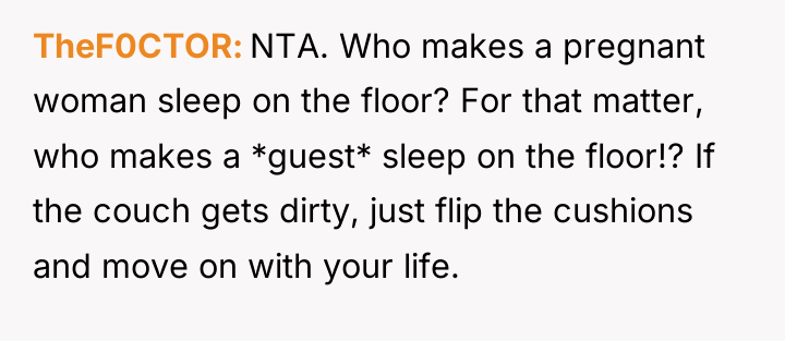 TheF0CTOR NTA. Who makes a pregnant woman sleep on the...