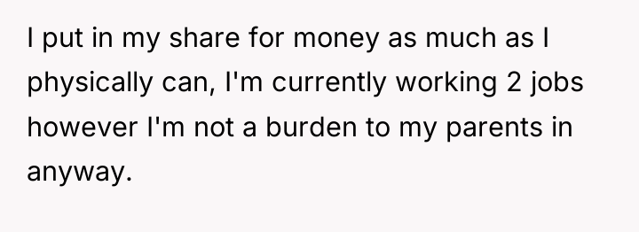 I put in my share for money as much as...
