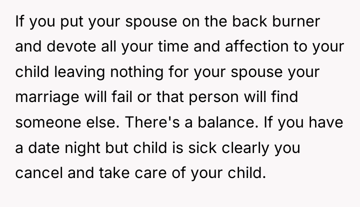 If you put your spouse on the back burner and...