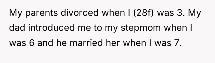 My parents divorced when I (28f) was 3. My dad...