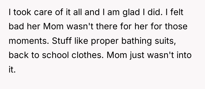 I took care of it all and I am glad...