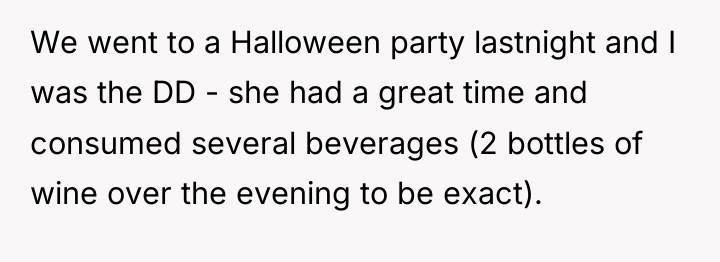 We went to a Halloween party lastnight and I was...
