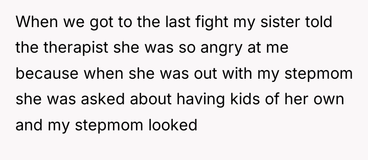 When we got to the last fight my sister told...