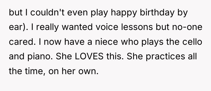 but I couldn't even play happy birthday by ear). I...