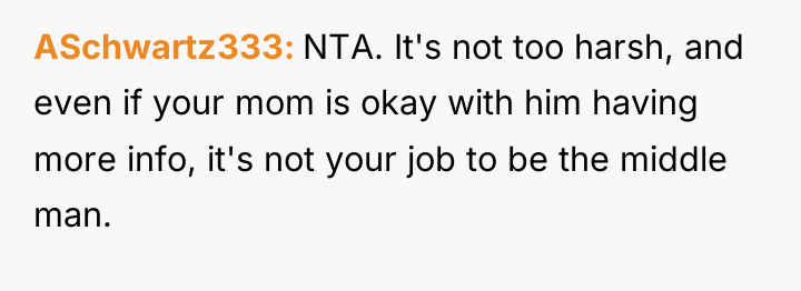 ASchwartz333 NTA. It's not too harsh, and even if your...