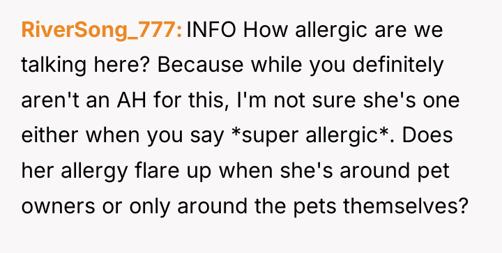 RiverSong_777 INFO How allergic are we talking here? Because while...