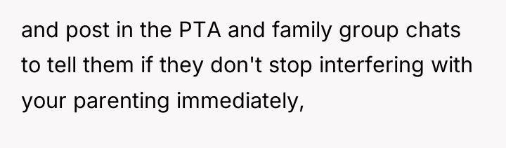 and post in the PTA and family group chats to...