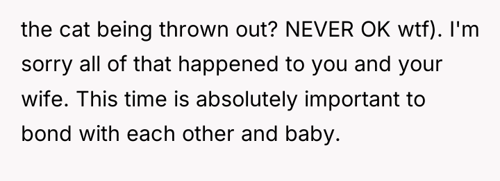 the cat being thrown out? NEVER OK wtf). I'm sorry...