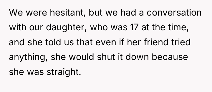 We were hesitant, but we had a conversation with our...