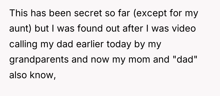 This has been secret so far (except for my aunt)...