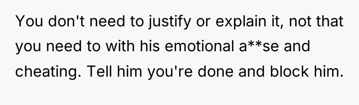 You don't need to justify or explain it, not that...