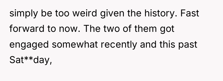 simply be too weird given the history. Fast forward to...