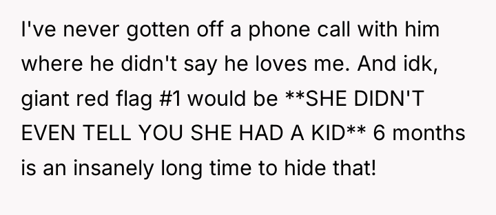 I've never gotten off a phone call with him where...