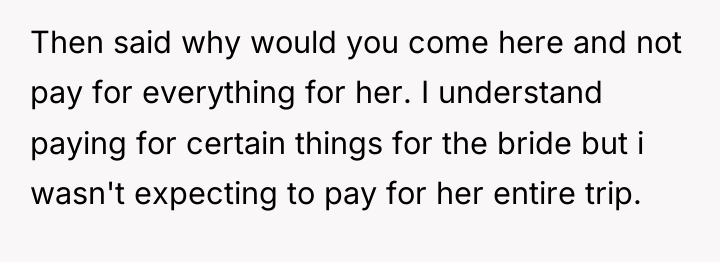 Then said why would you come here and not pay...