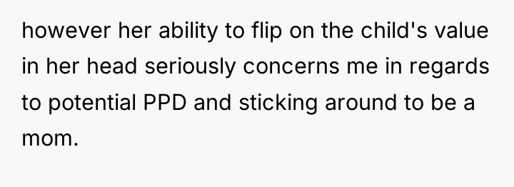 however her ability to flip on the child's value in...