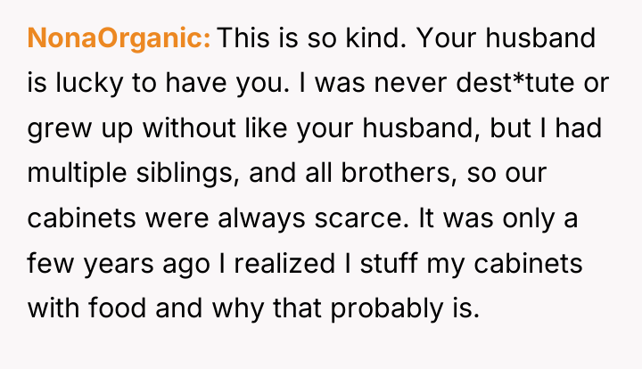NonaOrganic This is so kind. Your husband is lucky to...