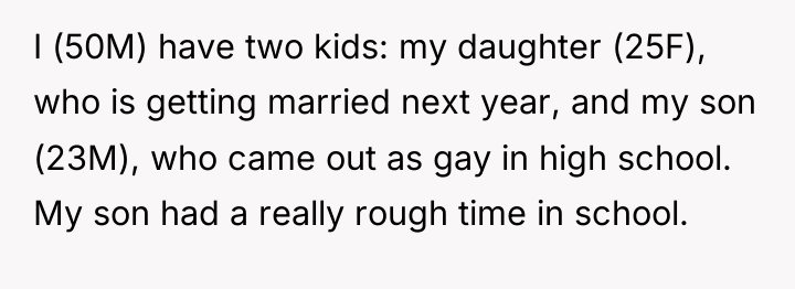 I (50M) have two kids: my daughter (25F), who is...