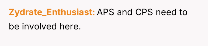 Zydrate_Enthusiast APS and CPS need to be involved here.