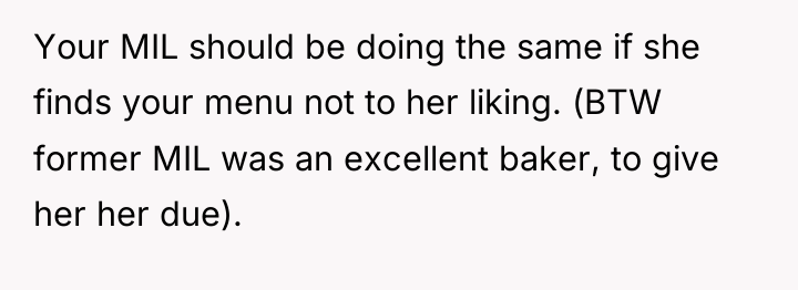 Your MIL should be doing the same if she finds...